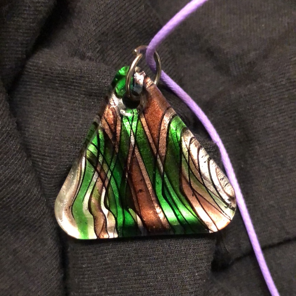 Necklace glass pendant